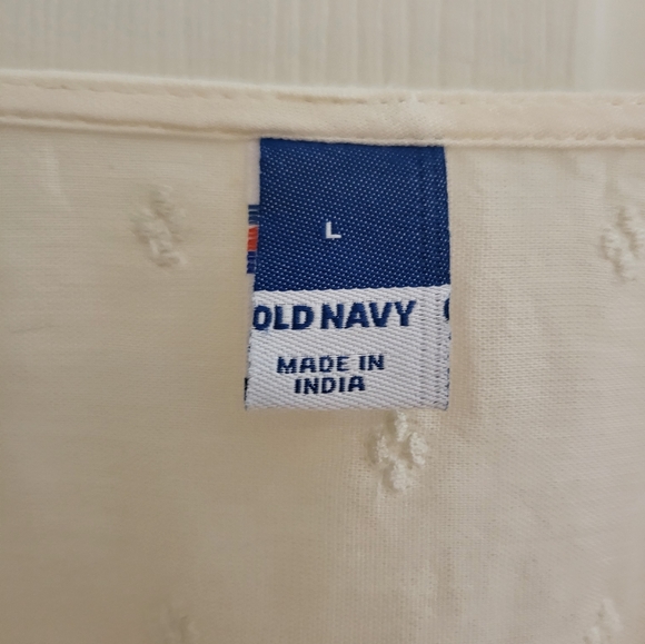 Old Navy Cream Colored Puffy Sleeved Blouse NWT - Picture 2 of 5